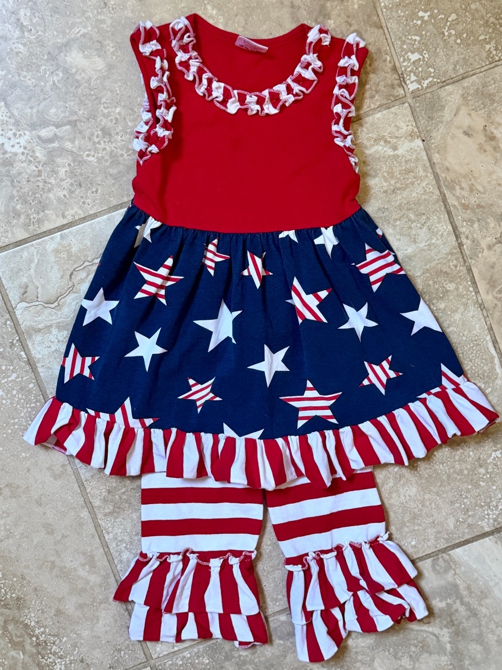 Patriotic Ruffle Set - Size 2T - 3T
